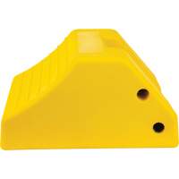 Heavy-Duty Wheel Chocks, Urethane, Yellow, 15-1/2" W x 17-7/10" D x 10" H KI296 | King Materials Handling
