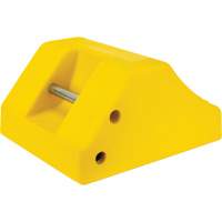 Heavy-Duty Wheel Chocks, Urethane, Yellow, 15-1/2" W x 17-7/10" D x 10" H KI296 | King Materials Handling