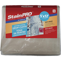 StainPro™ Drop Sheet, 12' L x 5' W, Cloth KR702 | King Materials Handling