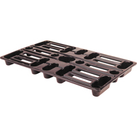 Plastic Pallets, 4-Way Entry, 24" L x 15" W x 1-1/2" H MA374 | King Materials Handling