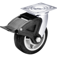 Total Locking Caster, Swivel with Brake, 6" (152.4 mm), Rubber, 600 lbs. (272 kg.) MD780 | King Materials Handling