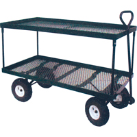 Double Deck Wagon, 24" W x 48" L, 600 lbs. Capacity MH239 | King Materials Handling