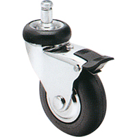 Comfort Roll Caster, Swivel with Brake, 3" (76 mm) Dia., 175 lbs. (79 kg.) Capacity MJ023 | King Materials Handling