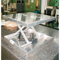Lift-Tool™ Table Top Scissor Lift, 23" L x 22" W, Aluminum, 300 lbs. Capacity MJ517 | King Materials Handling