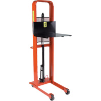 Hydraulic Platform Lift Stacker, Foot Pump Operated, 1000 lbs. Capacity, 80" Max Lift MN653 | King Materials Handling