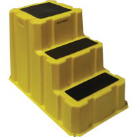 Nestable Industrial Step Stools, 3 Steps, 42" x 25-3/4" x 29" High MN661 | King Materials Handling