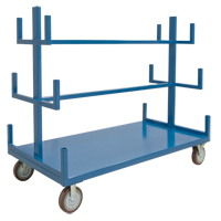 Mobile Pipe & Bar Rack, Steel, 72" W x 36" D x 60" H, 3000 lbs. Capacity MO249 | King Materials Handling