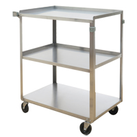 Shelf Carts, 3 Tiers, 17-5/8" W x 33" H x 27-1/8" D, 300 lbs. Capacity MO251 | King Materials Handling