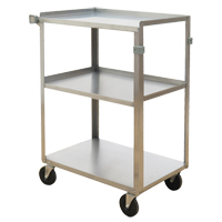 Shelf Carts, 3 Tiers, 15-3/4" W x 32" H x 24" D, 500 lbs. Capacity MO252 | King Materials Handling