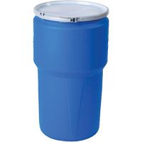 Nestable Polyethylene Drum, 14 US gal (11.7 imp. gal.), Open Top, Blue MO768 | King Materials Handling