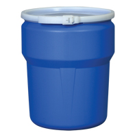 Nestable Polyethylene Drum, 10 US gal (8.33 imp. gal.), Open Top, Blue MO770 | King Materials Handling