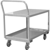 Industrial Grade Low Profile Shop Cart, 2 Tiers, 24-1/8" W x 40-3/4" D x 38-1/8" H, 1200 lbs. Cap. MO999 | King Materials Handling
