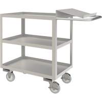Industrial Grade Order Picking Cart, 39" H x 18-1/8" W x 45" D, 3 Shelves, 1200 lbs. Capacity MP003 | King Materials Handling
