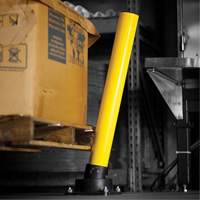 SlowStop<sup>®</sup> Drilled Flexible Rebounding Bollards, Steel, 42" H x 6" W, Yellow MP187 | King Materials Handling