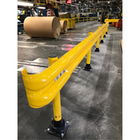 SlowStop<sup>®</sup> FlexRail Guardrail End Cap, Polycarbonate, 9-4/5" L x 13-3/4" H, Yellow MP189 | King Materials Handling