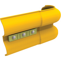 SlowStop<sup>®</sup> FlexRail Guardrail End Cap, Polycarbonate, 9-4/5" L x 13-3/4" H, Yellow MP190 | King Materials Handling