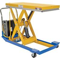 DC Powered & Manual Scissor Lift Table, Steel, 48" L x 24" W, 1000 lbs. Capacity MP198 | King Materials Handling