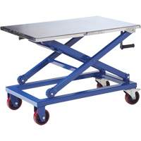 Table élévatrice manuelle à ciseaux, 37" lo x 23-1/2" la, Acier inoxydable, Capacité 660 lb MP199 | King Materials Handling