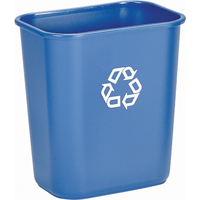 Recycling Container , Deskside, Plastic, 28-1/8 US Qt. NA737 | King Materials Handling