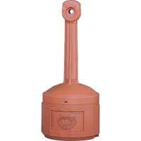 Smoker’s Cease-Fire<sup>®</sup> Cigarette Butt Receptacle, Free-Standing, Plastic, 4 US gal. Capacity, 38-1/2" Height NI587 | King Materials Handling