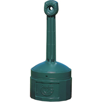 Smoker’s Cease-Fire<sup>®</sup> Cigarette Butt Receptacle, Free-Standing, Plastic, 4 US gal. Capacity, 38-1/2" Height NI695 | King Materials Handling