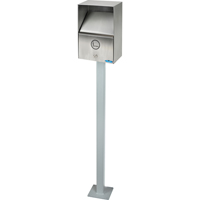 Smoking Receptacles, Wall-Mount, Stainless Steel, 3.3 Litres Capacity, 13-1/2" Height NI743 | King Materials Handling