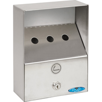 Smoking Receptacles, Wall-Mount, Stainless Steel, 1 Litres Capacity, 9" Height NI746 | King Materials Handling