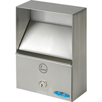 Smoking Receptacles, Wall-Mount, Stainless Steel, 1 Litres Capacity, 9" Height NI753 | King Materials Handling