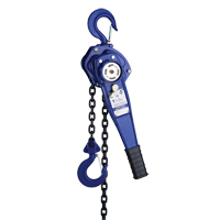 Lever Hoist, 3' Lift, 500 lbs. (0.25 tons) Capacity, Not Included Chain NJI182 | King Materials Handling