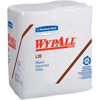 WypAll<sup>®</sup> L20 Single-Use Towels, All-Purpose, 12-1/2" L x 12" W NJJ030 | King Materials Handling