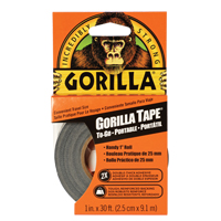 Duct Tape To-Go, 17 mils, Black, 25.4 mm (1") x 9.14 m (30') NKA488 | King Materials Handling