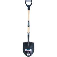 Heavy-Duty Round Point Shovel, Carbon Steel Blade, Hardwood, D-Grip Handle NN235 | King Materials Handling