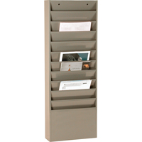 Literature Storage Racks, Stationary, 11 Slots, Steel, 13-1/4" W x 4-1/8" D x 36" H OA162 | King Materials Handling