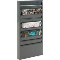Literature Storage Racks, Stationary, 10 Slots, Steel, 13-1/8" W x 2" D x 26-1/4" H OA163 | King Materials Handling