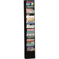 Literature Storage Racks, Stationary, 20 Slots, Steel, 9-3/4" W x 4-1/8" D x 58" H OC538 | King Materials Handling