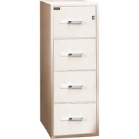 Fire Resistant Filing Cabinets, Steel, 4 Drawers, 19-3/4" W x 31" D x 54" H, Beige OC740 | King Materials Handling