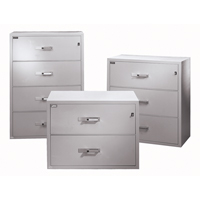 Fire Resistant Filing Cabinets, Steel, 4 Drawers, 38-3/4" W x 23-1/2" D x 55" H, Black OC743 | King Materials Handling