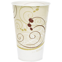 Disposable Cups, Paper, 12 oz., Multi-Colour OE075 | King Materials Handling