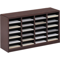 E-Z Stor<sup>®</sup> Literature Organizer, Stationary, 24 Slots, Wood, 40" W x 11-3/4" D x 23" H OE144 | King Materials Handling