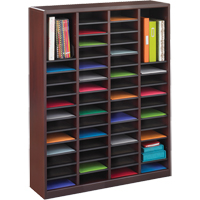 E-Z Stor<sup>®</sup> Literature Organizer, Stationary, 60 Slots, Wood, 40" W x 3/4" D x 52-1/4" H OE146 | King Materials Handling