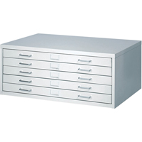FacilTM Flat File Cabinets, 5 Drawers, 40" W x 26" D x 16-3/8" H OJ915 | King Materials Handling