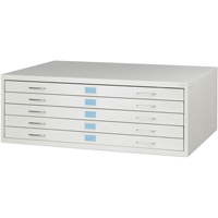 FacilTM Flat File Cabinets, 5 Drawers, 46" W x 32" D x 16-3/8" H OJ918 | King Materials Handling