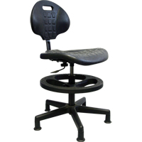 Heavy-Duty Ergonomic Seating, Polyurethane, Black, 250 lbs. Capacity OJ966 | King Materials Handling