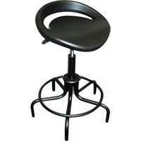 6000 Series Oversized Stool, Stationary, Adjustable, 25" - 30", Polyurethane Seat, Black ON566 | King Materials Handling