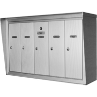 Single Deck Mailboxes, Wall -Mounted, 16" x 5-1/2", 3 Doors, Aluminum OP382 | King Materials Handling
