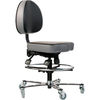 TF 180™ Ergonomic Chair, Vinyl, Black OP492 | King Materials Handling