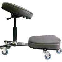 Flex™ Ergonomic Chair, Mobile, Adjustable, Vinyl Seat, Black/Grey OP510 | King Materials Handling