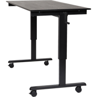 Adjustable Stand-Up Desk, Stand-Alone Desk, 48-1/2" H x 59" W x 29-1/2" D, Black OP532 | King Materials Handling