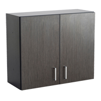 Modular Wall Cabinet, 30" H x 36" W x 15" D, 1 Shelves, Melamine, Asian Night/Black OP745 | King Materials Handling