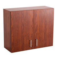 Modular Wall Cabinet, 30" H x 36" W x 15" D, 1 Shelves, Melamine, Mahogany OP746 | King Materials Handling